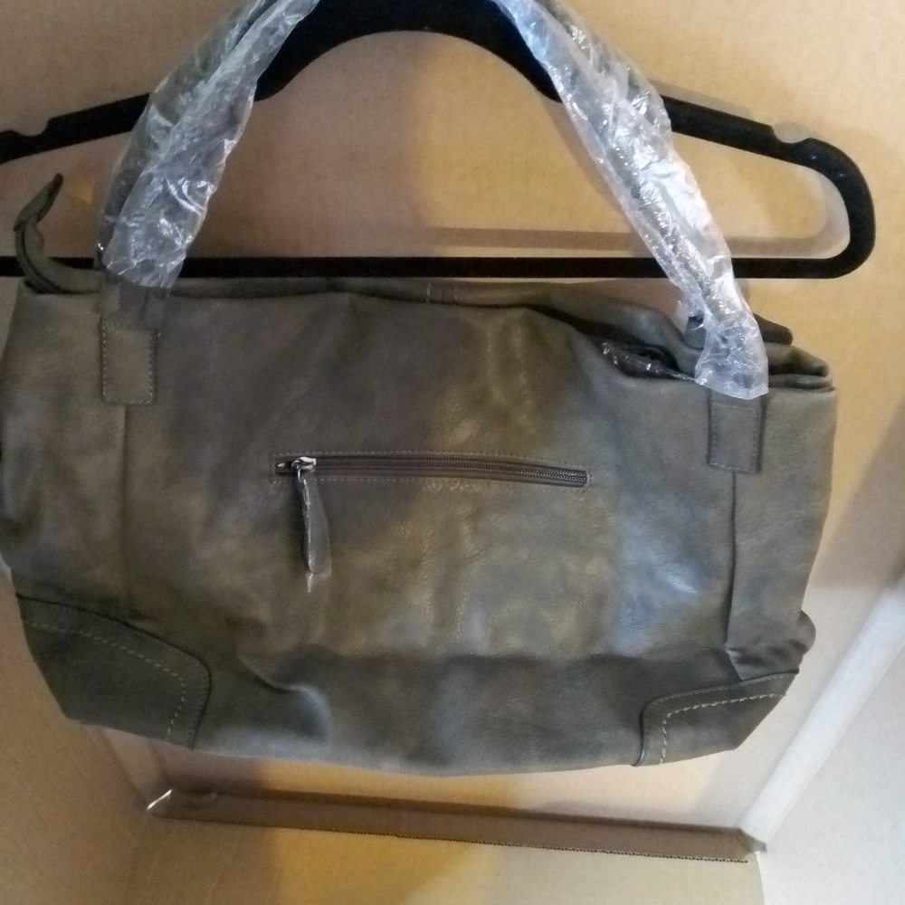 MG Collection Large BROWNISH GREEN PURSE